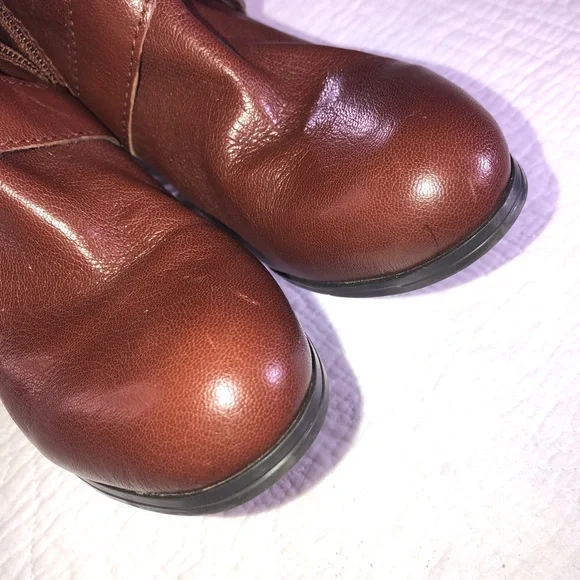 NINE WEST Millicento Brown Leather heeled boots 9 - Picture 6 of 13